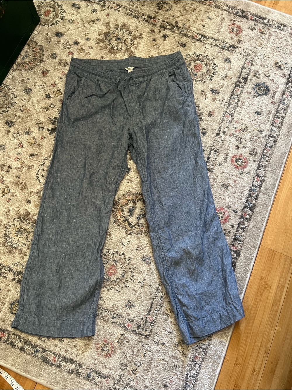L.L.Bean Drawstring Linen Beach women’s Pants Size 14